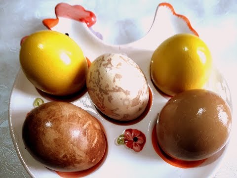 როგორ შევღებოთ სააღდგომო კვერცხი Пасхальные яйца / Как покрасить яйца на Пасху / 2 способа